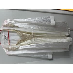 Linea Donatella satin slip dress with robe